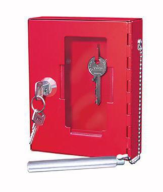 Schlüsselschrank WEDO® 12 x 15 x 4 cm (B x H x T) inkl Klöppel 2 Schlüsseln Stahlblech pulverbeschichtet rot WEDO