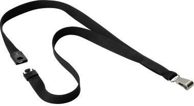 Textilband DURABLE SOFT COLOUR DURABLE Ausweißhalter 15 x 44 cm (B x L) Sicherheitsverschluss Karabinerhaken schwarz 10