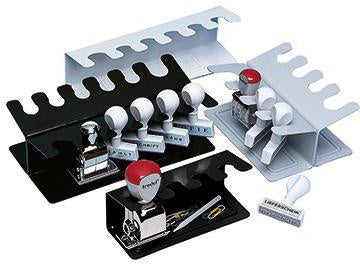Stempelträger WEDO® nicht drehbar Metall schwarz 1 Etage 4 Stempel WEDO – Ansicht 3