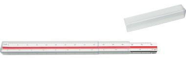 Dreikantmaßstab M+R 30cm Ingenieur DIN: 1:25 1:5 1:10 1:20 1:50 1:100 Kunststoff weiß M+R