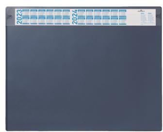 Schreibunterlage DURABLE 65 x 52 cm (B x H) mit Folienauflage PVC/Polyurethan dunkelblau DURABLE