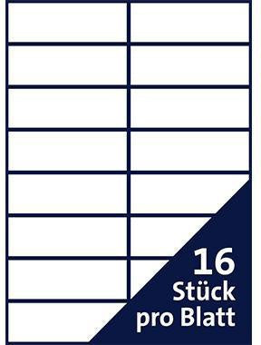 Universaletikett Soennecken 105 x 37 mm (B x H) nicht wieder ablösbar weiß 1600 Etik/Pack SOENNECKEN – Ansicht 4