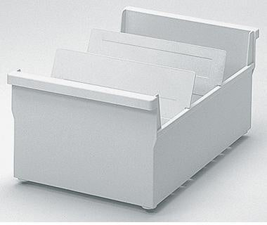 Karteitrog helit the admin 227 x 145 x 35 cm (B x H x T) DIN A5 quer 1200 Karten Polystyrol lichtgrau 2 Stützplatten HELIT