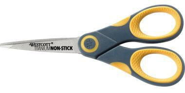 Universalschere Westcott Titanium Non Stick 127mm Rechtshänder Stahl grau/gelb WESTCOTT