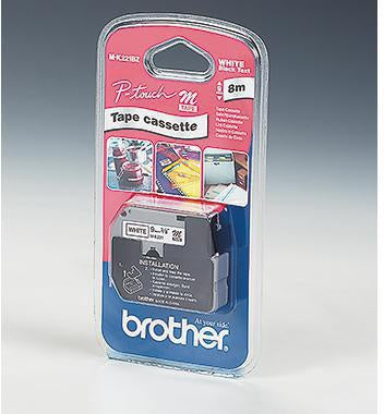 Schriftbandkassette Brother P-touch M-K221 9 mm x 8 m (B x L) weiß schwarz BROTHER