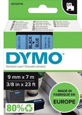 Schriftbandkassette DYMO® D1 9 mm x 7 m (B x L) blau schwarz DYMO® D1 9 mm x 7 m (B x L) blau schwarz DYMO