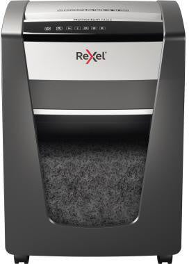 Aktenvernichter Rexel® Momentum M515 P-5 Papier Heftklammern Büroklammern Partikelschnitt 17 Bl (70 g/m²) schwarz/silber