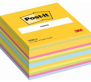 Haftnotizwürfel Post-it® 76 x 45 x 76 mm (B x H x T) ultragelb limonengrün powerpink neongrün zenblau türkis 450 Bl POST-IT