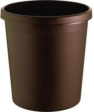 Papierkorb helit the german 315 x 331 cm (D x H) 18l Polypropylen Farbe: braun 1 Sortierfach HELIT
