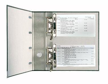 Doppelordner Leitz 75mm 2 x DIN A5 quer 4 Bügel Graupappe recycelt Wolkenmarmor schwarz LEITZ – Ansicht 3