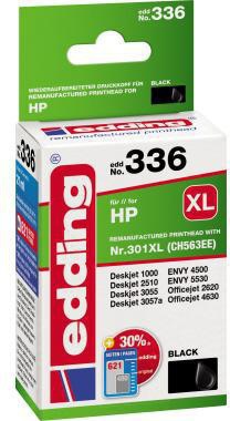 Tintenpatrone edding kein Originalzubehör Kompatibel mit: HP 301XL EDD-336 ca 700 Seiten schwarz 21ml EDDING