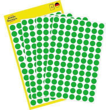 Markierungspunkt Avery Zweckform 8mm Papier grün 416 Etik/Pack AVERY ZWECKFORM
