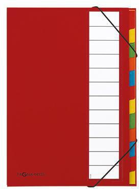 Ordnungsmappe PAGNA Deskorganizer Premium DIN A4 225g/m² Karton Polypropylenfolie kaschiert Farbe: rot Farbe des
