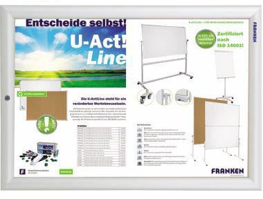 Bilderwechselrahmen FRANKEN Security 359 x 482 x 17 cm (B x H x T) DIN A3 Aluminium silber FRANKEN