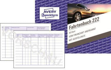Fahrtenbuch Avery Zweckform DIN A6 quer PKW blau 40 Bl AVERY ZWECKFORM