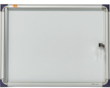 Schaukasten Nobo® Innenbereich 505 x 385 x 25 (B x H x T) 2 x DIN A4 mit Schloss Aluminium/Kunststoff silber NOBO