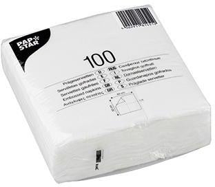 Serviette PAPSTAR 33 x 33 cm (B x L) weiß 100 St/Pack PAPSTAR