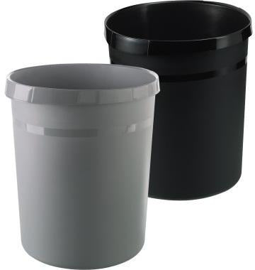 Papierkorb HAN GRIP KARMA 312 x 35 cm (D x H) 18l Kunststoff 80-100 % Rezyklat Farbe: öko-schwarz 1 Sortierfach – Ansicht 3