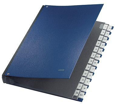 Pultordner Leitz DIN A4 A-Z Polypropylen blau 24 Fächer LEITZ