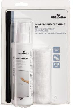 Tafelreinigungsset DURABLE CLEANING KIT inkl 1 Reinigungsspray (250 ml) 1 Mikrofasertuch 25 x 25 cm (B x H) DURABLE
