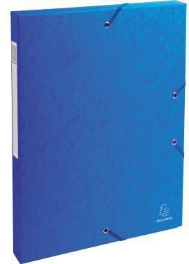 Heftbox Exacompta 25 x 32 cm (B x H) DIN A4 25mm Gummizugverschluss Colorspankarton blau EXACOMPTA