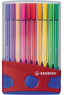 Fasermaler STABILO® Pen 68 ColorParade 1mm farbig sortiert nicht auswaschbar 20 St/Pack STABILO - VPE: 5