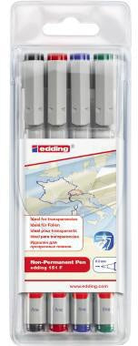 Folienstift edding 151 F 06mm farbig sortiert nicht dokumentenecht 4 St/Pack EDDING