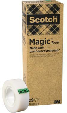 Klebefilm Scotch® MagicT A greener choice 900 19 mm x 33 m (B x L) einseitig klebend mit Lösungsmittel Zelluloseacetat