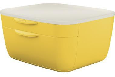Schubladenbox Leitz Cosy 2 Schubladen DIN A4 Polystyrol Gehäusefarbe: gelb LEITZ