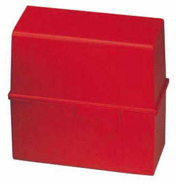 Karteikasten HAN 121 x 101 x 74 cm (B x H x T) DIN A7 quer 300 Karten Polystyrol rot HAN