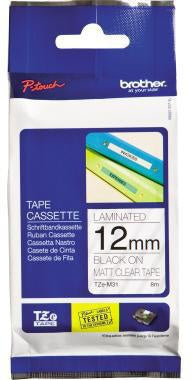 Schriftbandkassette Brother P-touch TZe-M31 12 mm x 8 m (B x L) transparent schwarz BROTHER
