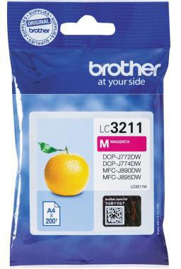 Tintenpatrone Brother Originalzubehör LC-3211M ca 200 Seiten magenta BROTHER