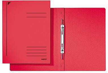 Spiralhefter Leitz DIN A4 430g/m² mit Beschriftungsfeld Pendareckarton recycelt rot LEITZ