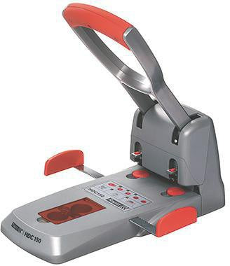 Registraturlocher Rapid Supreme HDC150 8cm 150 Bl (80 g/m²) Grauguss silber/orange RAPID