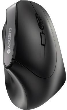 Optische PC Maus CHERRY MW 4500 Rechtshänder ergonomisch USB-A 10m Batterie inkl Nano-USB-Empfänger schwarz CHERRY