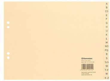 A-Z Register Soennecken DIN A4 Tauenpapier recycelt chamois 20 Registerblätter SOENNECKEN