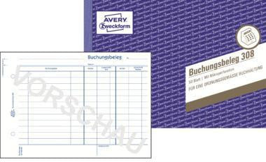 Buchungsbeleg Avery Zweckform DIN A5 quer nicht selbstdurchschreibend 50 Bl AVERY ZWECKFORM