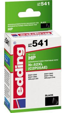 Tintenpatrone edding kein Originalzubehör Kompatibel mit: HP 62XL EDD-541 ca 765 Seiten schwarz 21ml EDDING