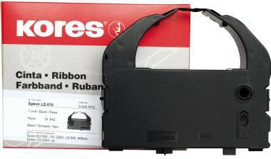 Druckerfarbband Kores 642 Epson S015262 Nylon schwarz Kores 642 Epson S015262 Nylon schwarz KORES