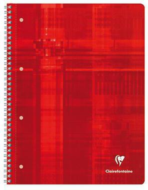 Collegeblock Clairefontaine DIN A4 kariert mit Rand innen/außen 90g/m² farbig sortiert (freie Farbauswahl nicht möglich) 80