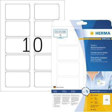 Namensetikett HERMA SPECIAL 80 x 50 mm (B x H) Acetatseide weiß 250 Etik/Pack HERMA
