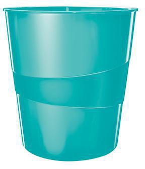 Papierkorb Leitz WOW 29 x 324 cm (D x H) 15l Polystyrol Farbe: eisblau 1 Sortierfach LEITZ