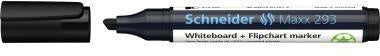 Whiteboard-/Flipchartmarker Schneider Maxx 293 2-5mm schwarz Keilspitze SCHNEIDER