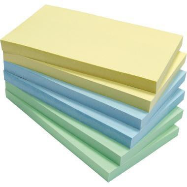 Haftnotiz Soennecken oeco Recycling 125 x 75 mm (B x H) farbig sortiert 100 Bl/Block 6 Block/Pack SOENNECKEN
