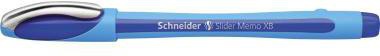 Kugelschreiber Schneider Slider Memo XB 07mm XB blau nicht dokumentenecht Farbe des Schaftes: cyan/blau SCHNEIDER
