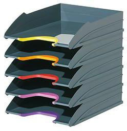 Briefablage DURABLE VARICOLOR® TRAY SET DIN C4 Polystyrol Farbe: anthrazit DURABLE