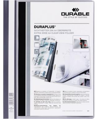 Angebotshefter DURABLE DURAPLUS® DIN A4 Überbreite PVC grau DURABLE