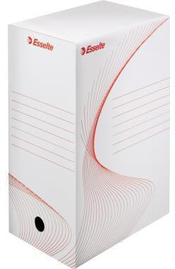 Archivschachtel Esselte 15 x 245 x 345 cm (B x H x T) DIN A4 mit Archivdruck Wellpappe recycelt weiß ESSELTE