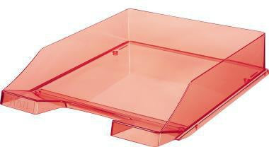 Briefablage HAN KLASSIK DIN A4 DIN C4 Polystyrol Farbe: rot transparent HAN