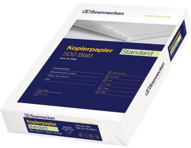 Kopierpapier Soennecken Standard DIN A4 80g/m² elementar chlorfrei gebleicht holzfrei weiß 500 Bl/Pack SOENNECKEN